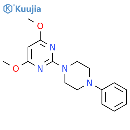 4,6-dimethoxy-2-(4-phenylpiperazin-1-yl)pyrimidine structure