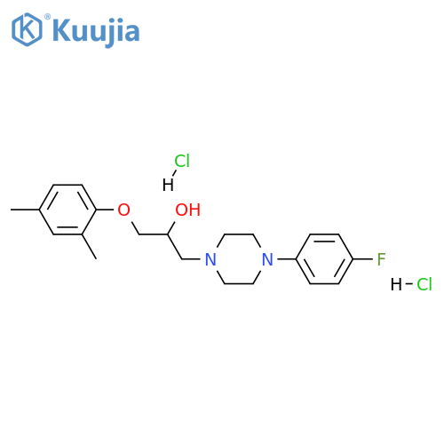 1-(2,4-dimethylphenoxy)-3-4-(4-fluorophenyl)piperazin-1-ylpropan-2-ol dihydrochloride structure