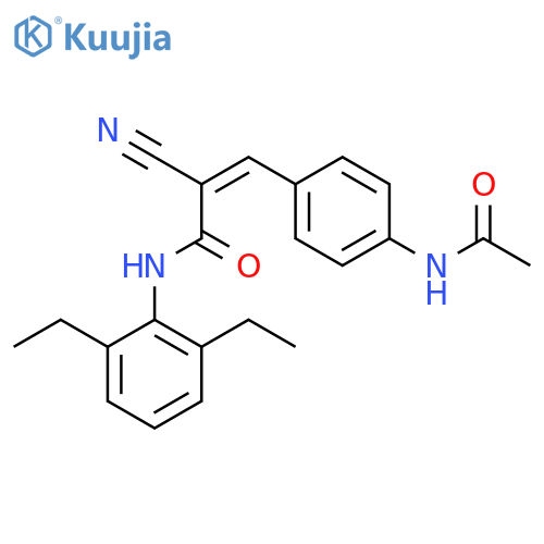 2-cyano-N-(2,6-diethylphenyl)-3-(4-acetamidophenyl)prop-2-enamide structure