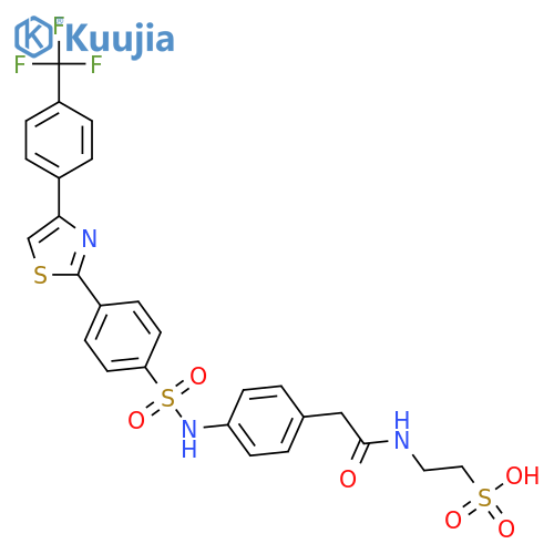 ETHANESULFONIC ACID, 2-[[[4-[[[4-[4-[4-(TRIFLUOROMETHYL)PHENYL]-2-THIAZOLYL]PHENYL]SULFONYL]AMINO]PHENYL]ACETYL]AMINO]- structure