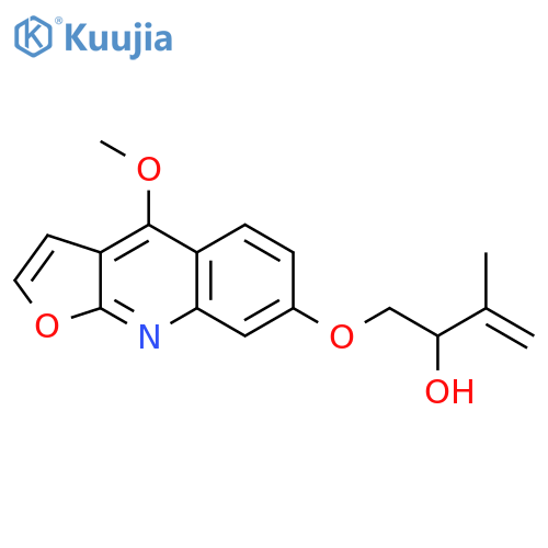 3-BUTEN-2-OL, 1-[(4-METHOXYFURO[2,3-B]QUINOLIN-7-YL)OXY]-3-METHYL-, (-)- structure