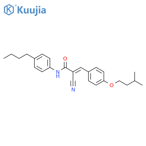 N-(4-Butylphenyl)-2-cyano-3-[4-(3-methylbutoxy)phenyl]-2-propenamide structure