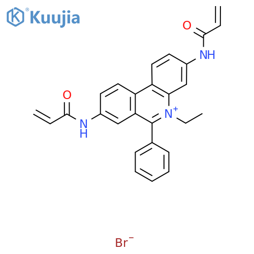 3,8-Bis(acryloylamino)-5-ethyl-6-phenylphenanthridin-5-ium bromide structure