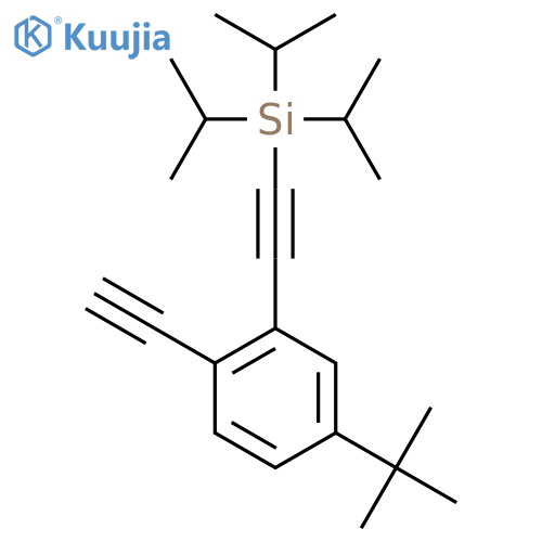 Silane, [[5-(1,1-dimethylethyl)-2-ethynylphenyl]ethynyl]tris(1-methylethyl)- structure