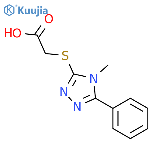 (4-Methyl-5-phenyl-4 H -[1,2,4]triazol-3-ylsulfanyl)-acetic acid structure