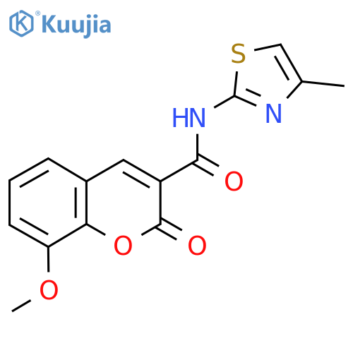 8-methoxy-N-(4-methylthiazol-2-yl)-2-oxo-2H-chromene-3-carboxamide structure