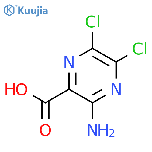 3-Amino-5,6-dichloropyrazine-2-carboxylic acid structure