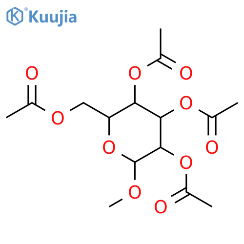 Methyl 2,3,4,6-tetra-O-acetyl-b-D-glucopyranose structure