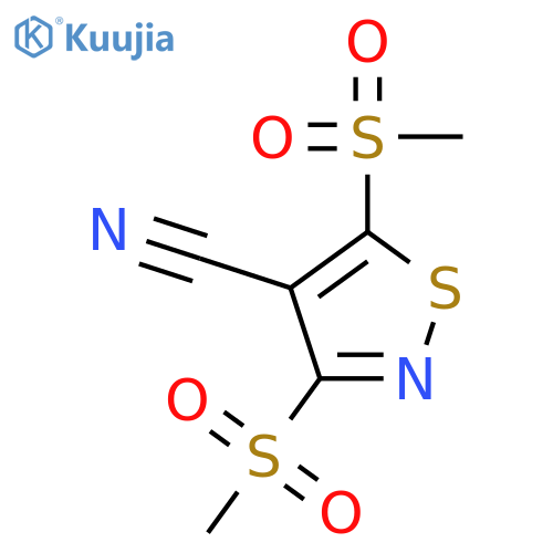 3,5-bis(methylsulfonyl)-1,2-thiazole-4-carbonitrile structure