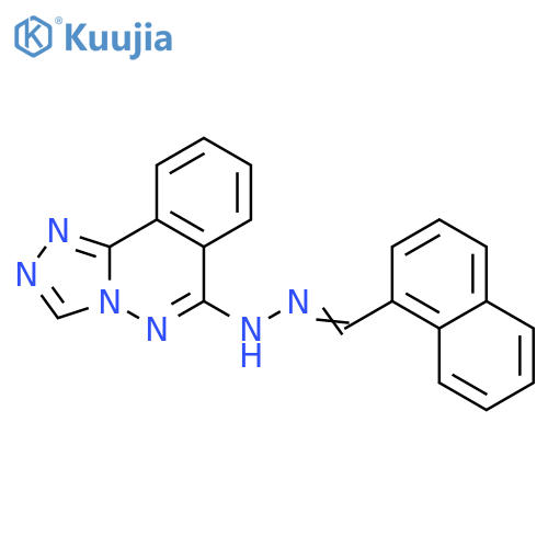 (E)-1-(naphthalen-1-yl)methylidene-2-{1,2,4triazolo3,4-aphthalazin-6-yl}hydrazine structure