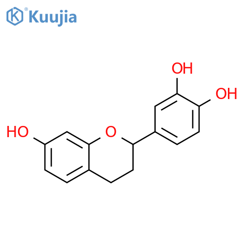 1,2-Benzenediol, 4-(3,4-dihydro-7-hydroxy-2H-1-benzopyran-2-yl)- structure