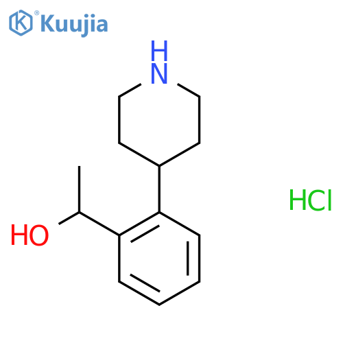 1-[2-(4-piperidyl)phenyl]ethanol;hydrochloride structure