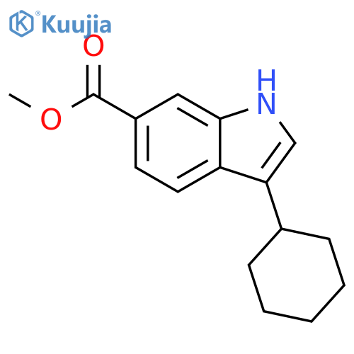 Methyl 3-cyclohexyl-1H-indole-6-carboxylate structure