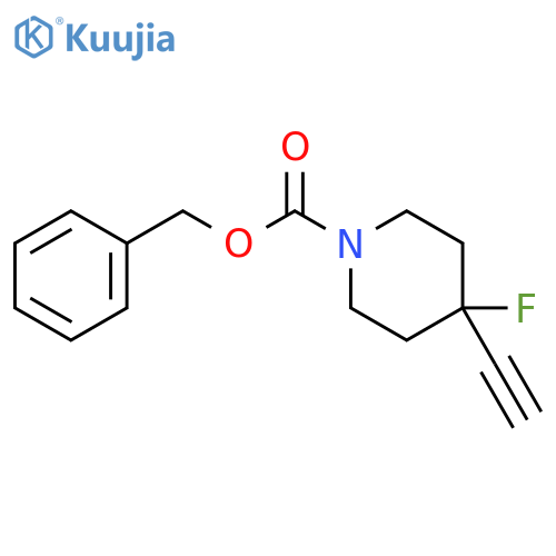 benzyl 4-ethynyl-4-fluoropiperidine-1-carboxylate structure