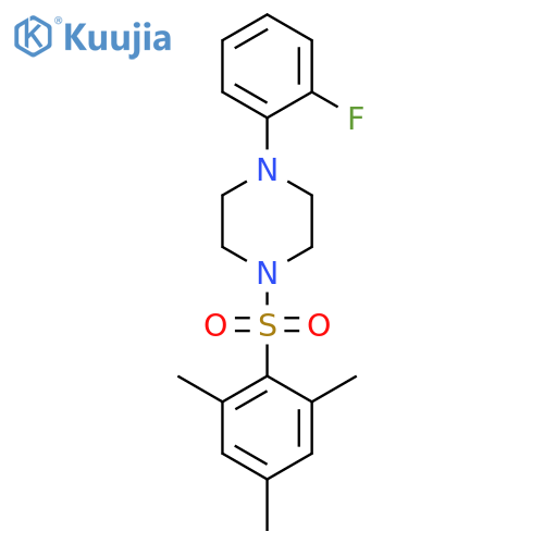 1-(2-fluorophenyl)-4-(mesitylsulfonyl)piperazine structure