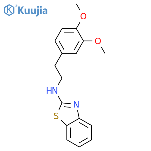 N-2-(3,4-dimethoxyphenyl)ethyl-1,3-benzothiazol-2-amine structure