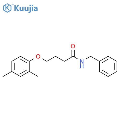 N-benzyl-4-(2,4-dimethylphenoxy)butanamide structure