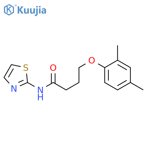 4-(2,4-dimethylphenoxy)-N-(1,3-thiazol-2-yl)butanamide structure
