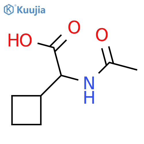 2-Cyclobutyl-2-acetamidoacetic acid structure