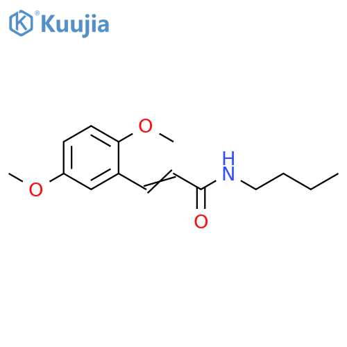 (2E)-N-butyl-3-(2,5-dimethoxyphenyl)prop-2-enamide structure