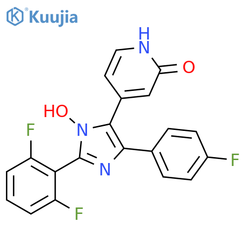 2(1H)-Pyridinone,4-[2-(2,6-difluorophenyl)-4-(4-fluorophenyl)-1-hydroxy-1H-imidazol-5-yl]- structure