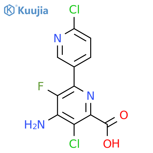 [2,3'-BIPYRIDINE]-6-CARBOXYLIC ACID, 4-AMINO-5,6'-DICHLORO-3-FLUORO- structure