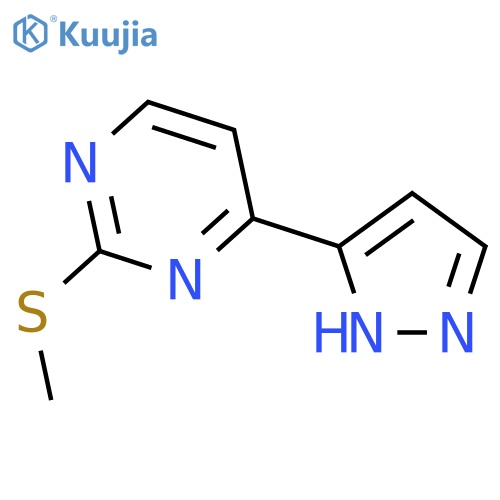 2-methylsulfanyl-4-(1h-pyrazol-5-yl)pyrimidine structure