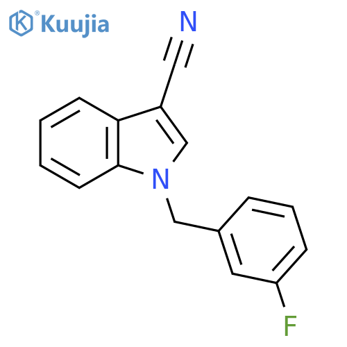 1-(3-Fluorobenzyl)-1H-indole-3-carbonitrile structure