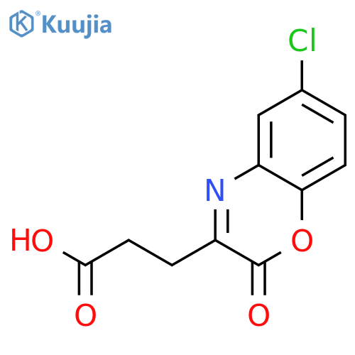 3-(6-chloro-2-oxo-2H-1,4-benzoxazin-3-yl)propanoic acid structure