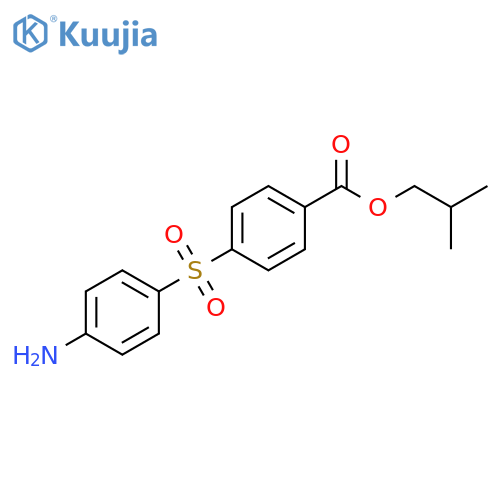 Benzoic acid, 4-[(4-aminophenyl)sulfonyl]-, 2-methylpropyl ester structure