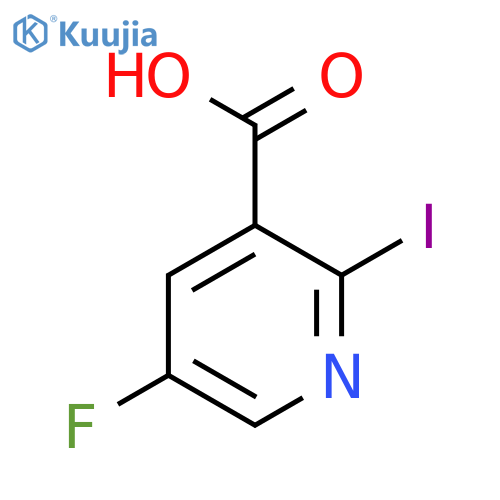 3-Pyridinecarboxylic acid, 5-fluoro-2-iodo- structure