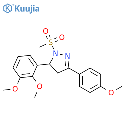 5-(2,3-dimethoxyphenyl)-1-methanesulfonyl-3-(4-methoxyphenyl)-4,5-dihydro-1H-pyrazole structure