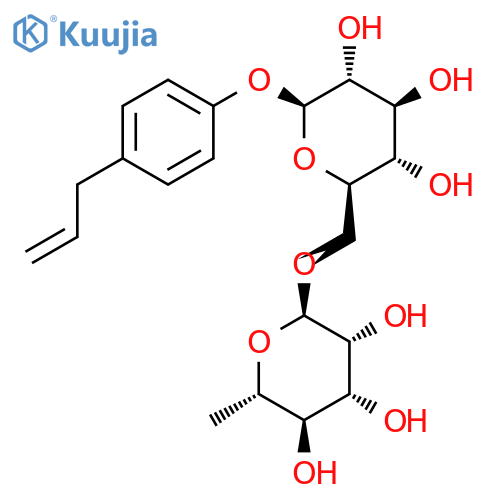 4-(prop-2-en-1-yl)phenyl 6-O-(6-deoxy-alpha-L-mannopyranosyl)-beta-D-glucopyranoside structure