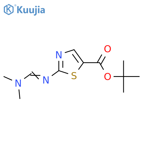 TERT-BUTYL 2-([(DIMETHYLAMINO)METHYLENE]AMINO)-1,3-THIAZOLE-5-CARBOXYLATE structure