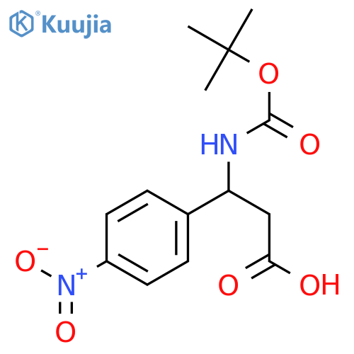 Boc-(S)-3-amino-3-(4-nitrophenyl)propionic acid structure