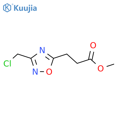 methyl 3-3-(chloromethyl)-1,2,4-oxadiazol-5-ylpropanoate structure