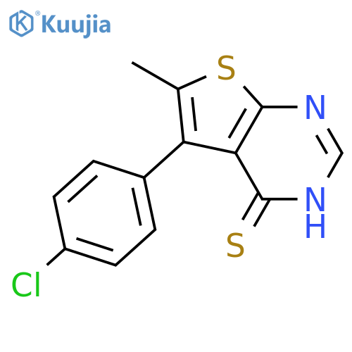 5-(4-chlorophenyl)-6-methyl-3H,4H-thieno2,3-dpyrimidine-4-thione structure