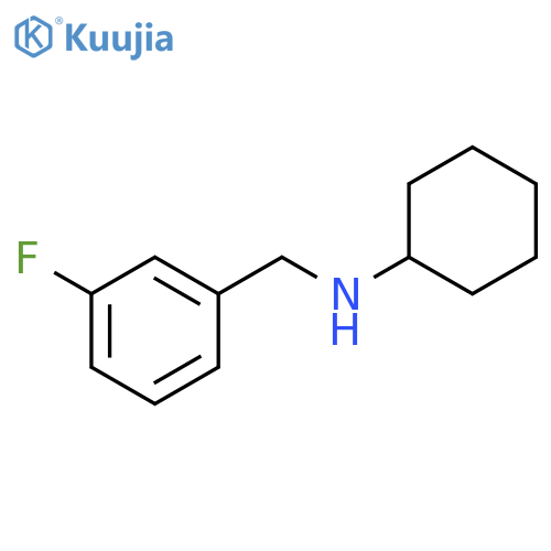 N-[(3-fluorophenyl)methyl]cyclohexanamine structure
