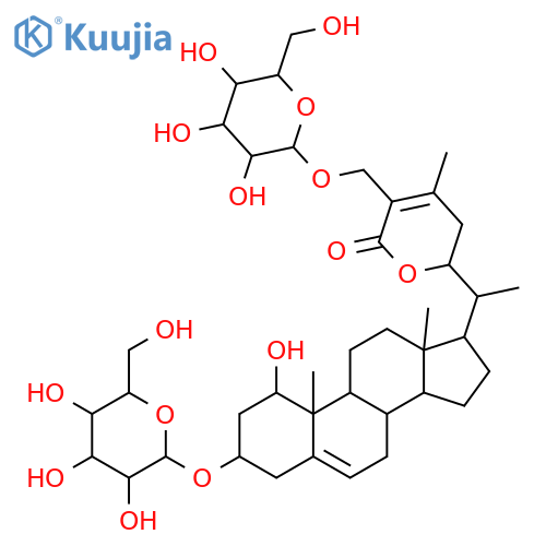 1,3,27-Trihydroxywitha-5,24-dienolide; (1α,3β,22R)-form, 3,27-Di-O-β-D-glucopyranoside structure