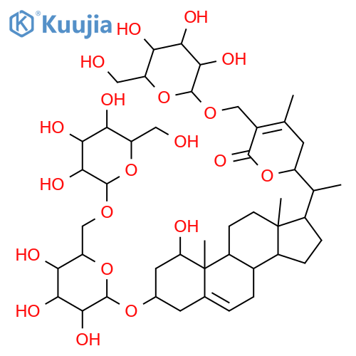 1,3,27-Trihydroxywitha-5,24-dienolide; (1α,3β,22R)-form, 3-O-[β-D-Glucopyranosyl-(1→6)-β-D-glucopyranoside], 27-O-β-D-glucopyranoside structure