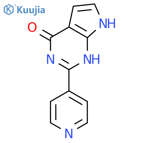 3,7-dihydro-2-(4-pyridinyl)-4H-Pyrrolo[2,3-d]pyrimidin-4-one structure