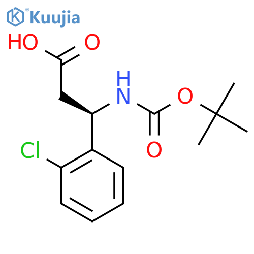 Boc-D-b-Phe(2-Cl)-OH structure