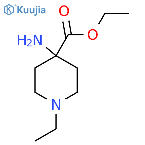 Ethyl 4-amino-1-ethylpiperidine-4-carboxylate structure