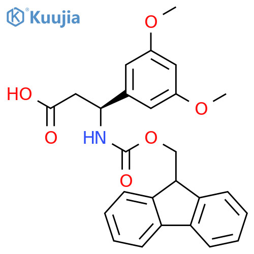 (3S)-3-(3,5-dimethoxyphenyl)-3-({(9H-fluoren-9-yl)methoxycarbonyl}amino)propanoic acid structure
