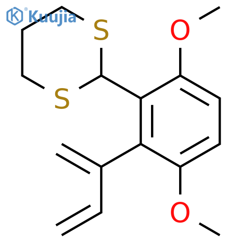 1,3-Dithiane, 2-[3,6-dimethoxy-2-(1-methylene-2-propenyl)phenyl]- structure