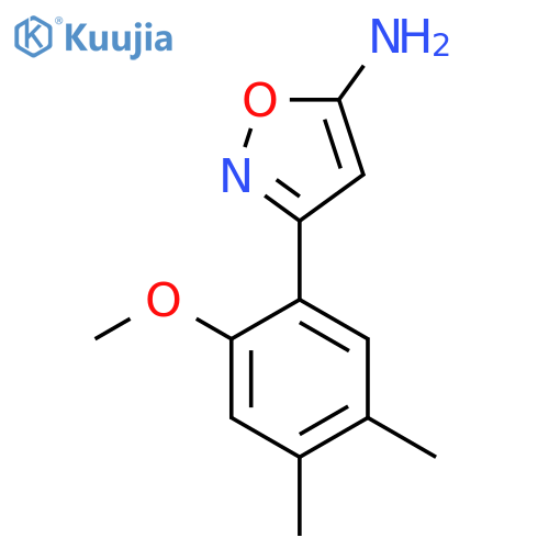 3-(2-methoxy-4,5-dimethylphenyl)-1,2-oxazol-5-amine structure