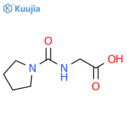2-[(pyrrolidine-1-carbonyl)amino]acetic acid structure