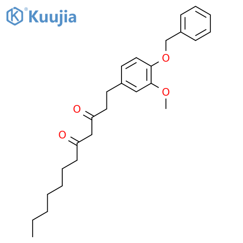 3,5-Dodecanedione, 1-[3-methoxy-4-(phenylmethoxy)phenyl]- structure