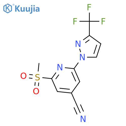 4-Pyridinecarbonitrile,2-(methylsulfonyl)-6-[3-(trifluoromethyl)-1H-pyrazol-1-yl]- structure
