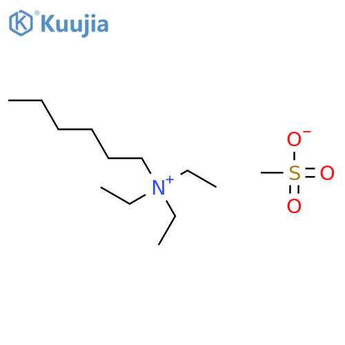 1-Hexanaminium, N,N,N-triethyl-, methanesulfonate structure